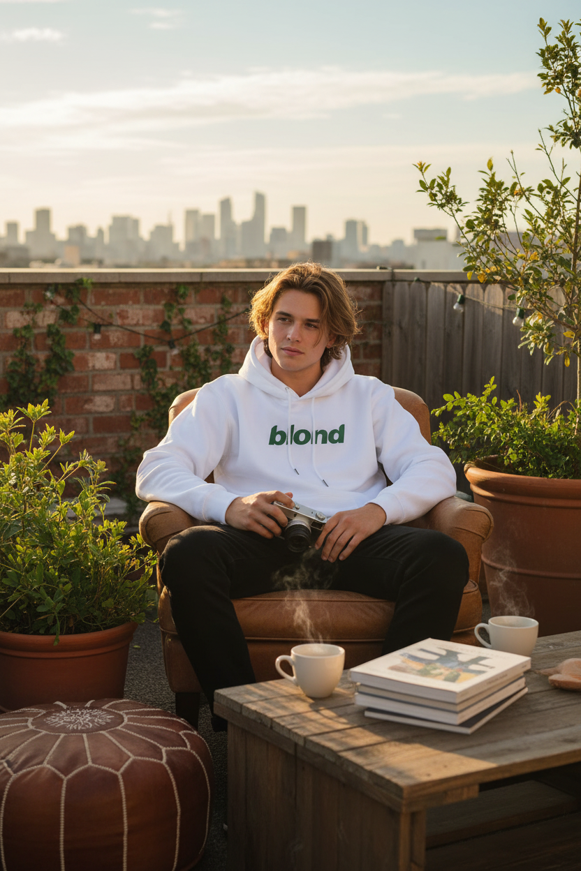 Frank Ocean Blond Retro Graphic Oversized Hoodie