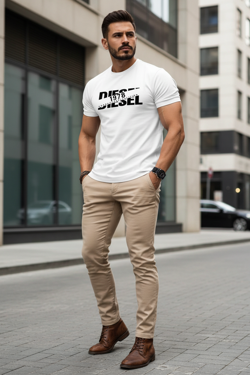 Men's Premium Black T-Shirt – Pure Cotton Short Sleeve